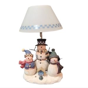 Crazy Mountain ceramic snowman tea light holder decorative lamp